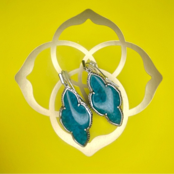 Kendra Scott Jewelry - RARE**** Kendra Scott Abbie Blue Apatite Drop Earrings in Silver Rhodium
